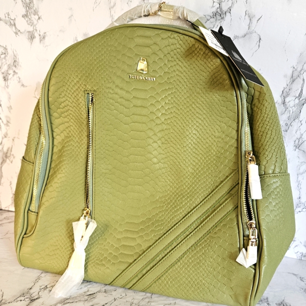 Avocado Green Apollo 1 BFF Travel backpack. Tote&Carry